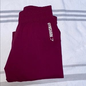 Burgundy Gym Shark Leggins